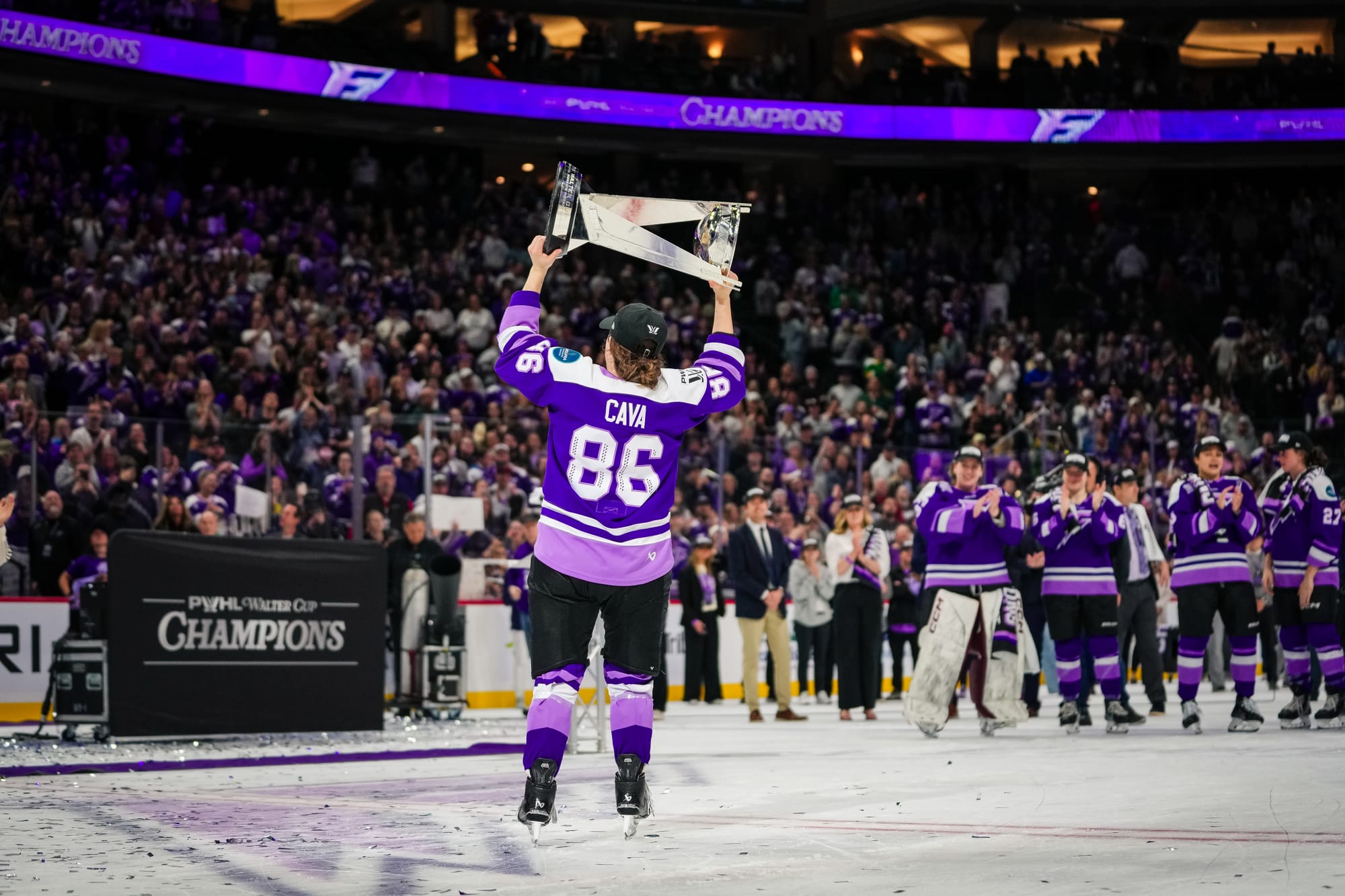 Cava celebrates winning the Walter Cup